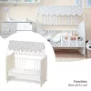 Lorelli Stars ringatható kiságy 60x120 - White / Light oak