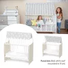 Lorelli Stars ringatható kiságy 60x120 - White / Light oak