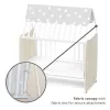 Lorelli Stars ringatható kiságy 60x120 - White / Light oak