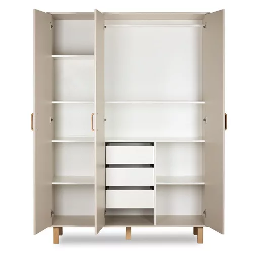 Little Sky Laura 3 ajtós szekrény - bézs