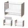 Lorelli Stars ringatható kiságy 60x120 - White / Coffee