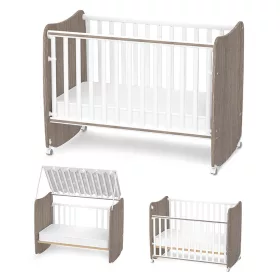 Lorelli Stars ringatható kiságy 60x120 - White / Coffee