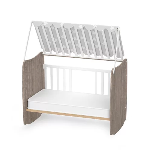 Lorelli Stars ringatható kiságy 60x120 - White / Coffee