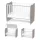 Lorelli Stars ringatható kiságy 60x120 - White / String