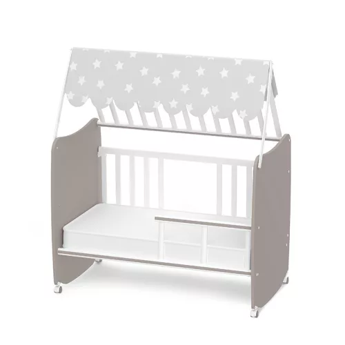 Lorelli Stars ringatható kiságy 60x120 - White / String