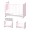Lorelli Stars ringatható kiságy 60x120 - White / Orchid Pink