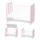 Lorelli Stars ringatható kiságy 60x120 - White / Orchid Pink