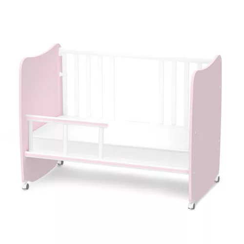 Lorelli Stars ringatható kiságy 60x120 - White / Orchid Pink