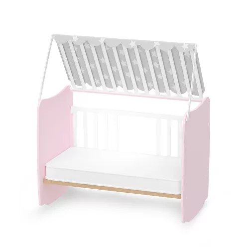 Lorelli Stars ringatható kiságy 60x120 - White / Orchid Pink