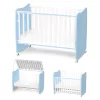Lorelli Stars ringatható kiságy 60x120 - White / Baby Blue