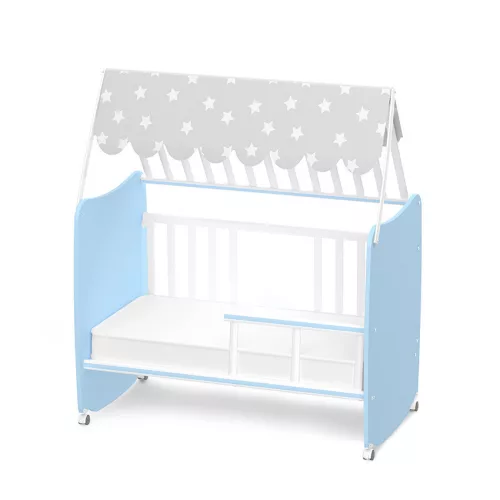 Lorelli Stars ringatható kiságy 60x120 - White / Baby Blue
