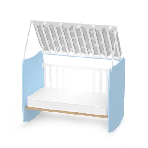 Lorelli Stars ringatható kiságy 60x120 - White / Baby Blue