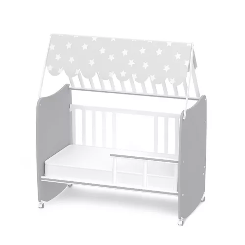 Lorelli Stars ringatható kiságy 60x120 - White / Stone Gray