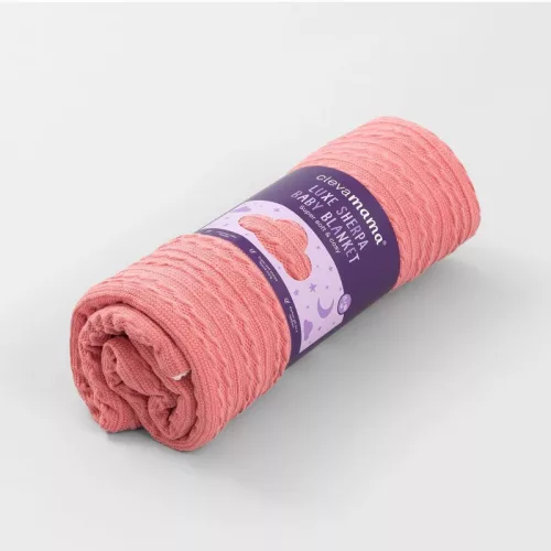 ClevaMama sherpa babatakaró 75x100 cm - Rózsaszín