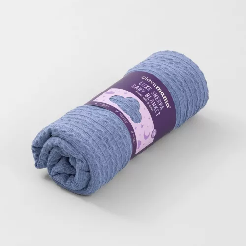 ClevaMama sherpa babatakaró 75x100 cm - Kék