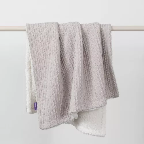 ClevaMama sherpa babatakaró 75x100 cm - Szürke