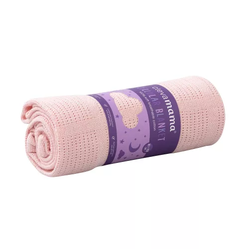 ClevaMama Légáteresztő pamut takaró 80 x 100 cm - Rózsaszín