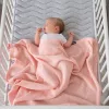 ClevaMama Légáteresztő pamut takaró 80 x 100 cm - Rózsaszín