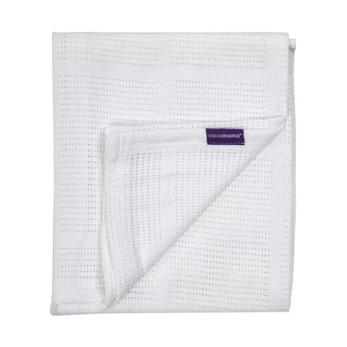 ClevaMama Légáteresztő pamut takaró 80 x 100 cm - Fehér
