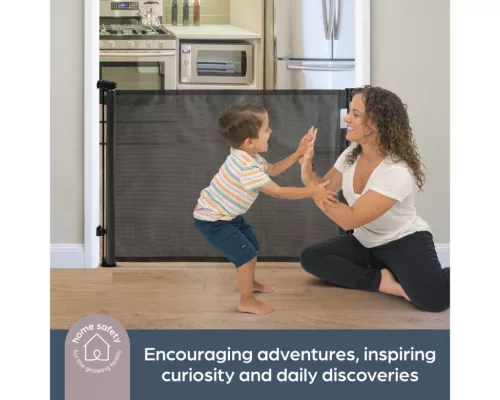 Dreambaby Glide 'n' hide xtra biztonsági ajtórács 140 cm-ig - fekete