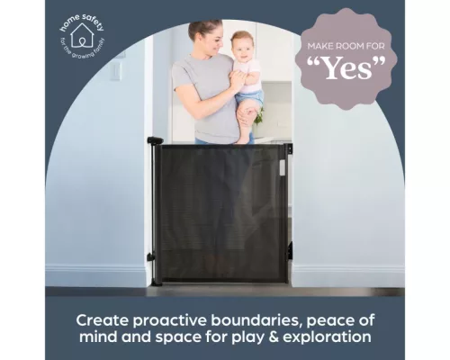 Dreambaby Glide 'n' hide xtra biztonsági ajtórács 140 cm-ig - fekete