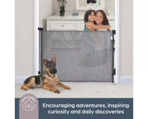 Dreambaby Glide 'n' hide xtra biztonsági ajtórács 140 cm-ig - szürke