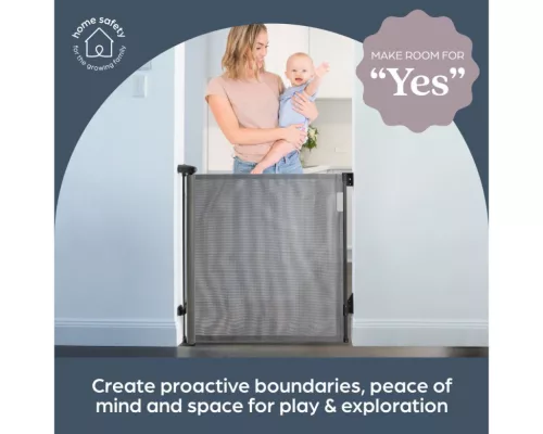 Dreambaby Glide 'n' hide xtra biztonsági ajtórács 140 cm-ig - szürke