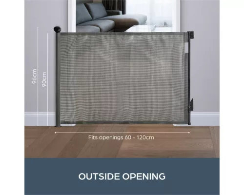 Dreambaby Glide 'n' hide xtra biztonsági ajtórács 140 cm-ig - szürke