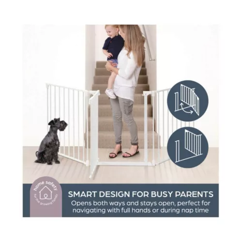 Dreambaby Discovery 3 biztonsági ajtórács 74,5-195 cm - fehér