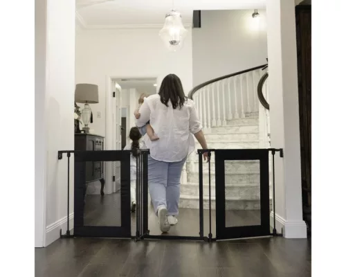 Dreambaby Endeavour 3 biztonsági ajtórács 195 cm-ig - fekete háló és fém részletek