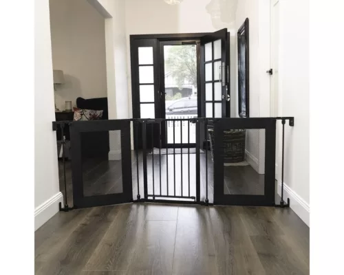 Dreambaby Endeavour 3 biztonsági ajtórács 195 cm-ig - fekete háló és fém részletek