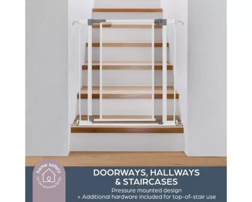 Dreambaby Clear view biztonsági ajtórács 75-81 cm - fehér