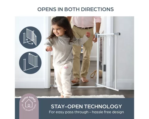 Dreambaby Clear view biztonsági ajtórács 75-81 cm - fehér