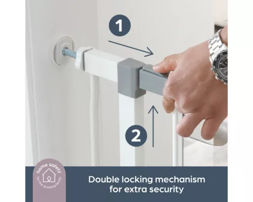 Dreambaby Clear view biztonsági ajtórács 75-81 cm - fehér