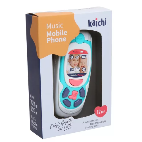 Chipolino Gyerekjáték mobiltelefon zenével és fénnyel - blue