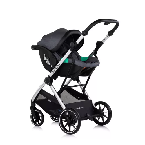 Chipolino Aurora 3az1-ben multifunkciós babakocsi - Charcoal