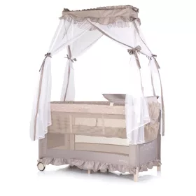   Chipolino Palace multifunkciós utazóágy baldachinnal - Latte