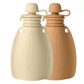 Mininor smoothie tartó 120 ml 2 db - bézs/barna