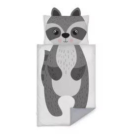  Albero Mio töltött takaró és párna szett kiságyba - Raccoon