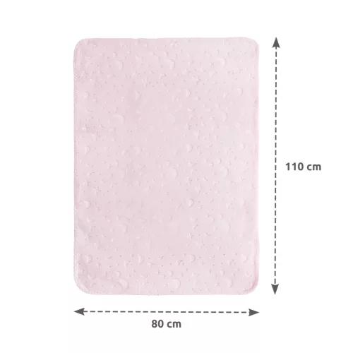 Lorelli Dombornyomott polár takaró 80x110cm - Pink