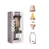 BIBS Cumisüvegszett 120ml natúr kaucsuk cumifejjel - Púderrózsaszín