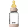 BIBS Cumisüvegszett 120ml natúr kaucsuk cumifejjel - Púderrózsaszín