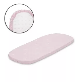 Lorelli gumis lepedő 90x50 cm mózeskosárba - pink