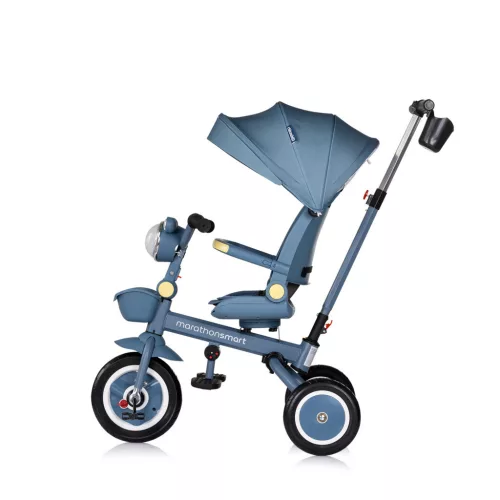 Chipolino Marathon Smart 360 összecsukható tricikli kupolával - denim