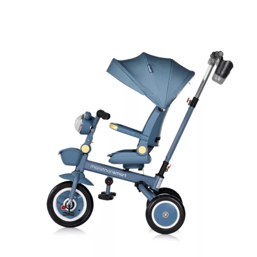 Chipolino Marathon Smart 360 összecsukható tricikli kupolával - denim