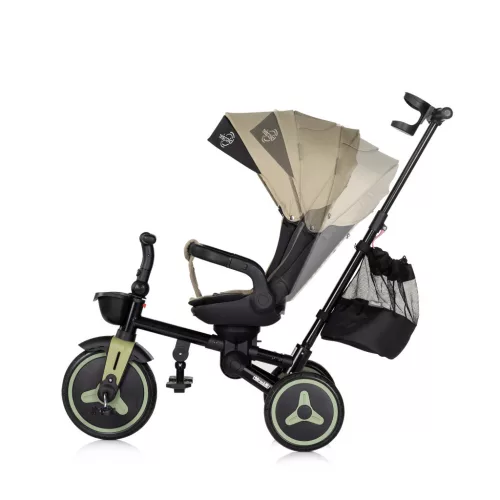 Chipolino Twisfold összecsukható tricikli 360° forgatható üléssel - olive green