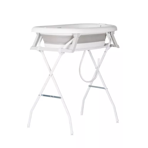Chipolino Mini Spa kád fürdetőmatraccal és állvánnyal 78 cm - grey