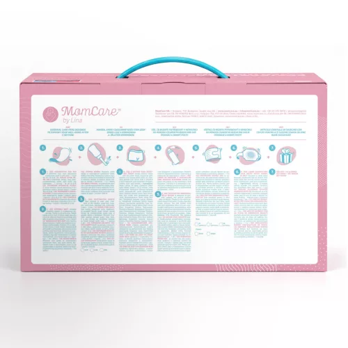 Momcare Kórházi gyermekágyas csomag – császármetszés utánra (2XL méret, fekete)