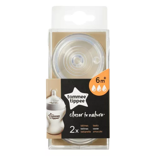 Tommee Tippee CTN gyors folyású cumisüveg cumi 2 db M