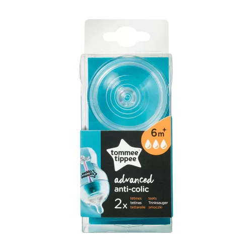 Tommee Tippee Advanced anti-colic gyors folyású cumisüveg cumi 2 db M